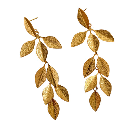 Luxe leaves earrings