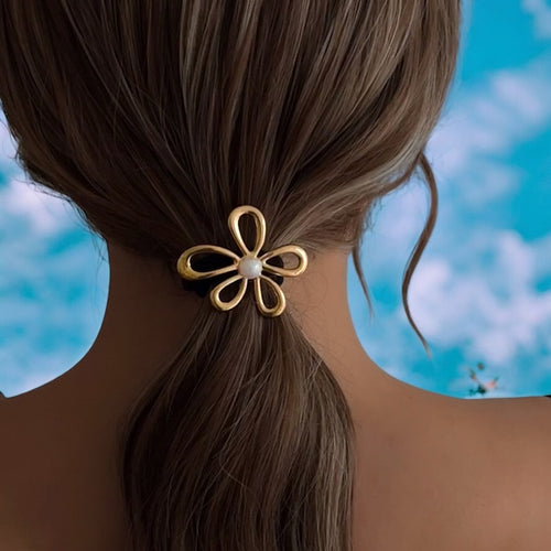 flowery hair tie